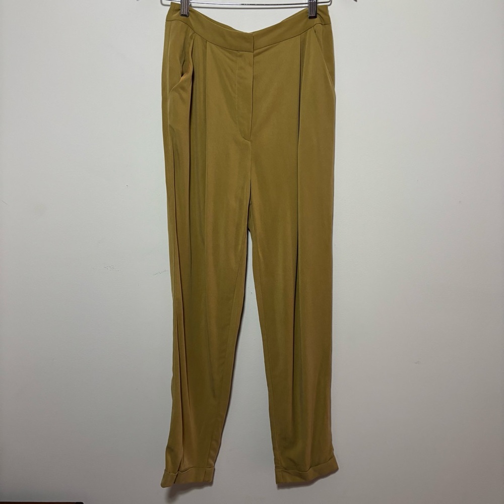 Anthropologie‎ Seen Worn Kept Womens Trouser Pants 4 Mustard Yellow High Rise